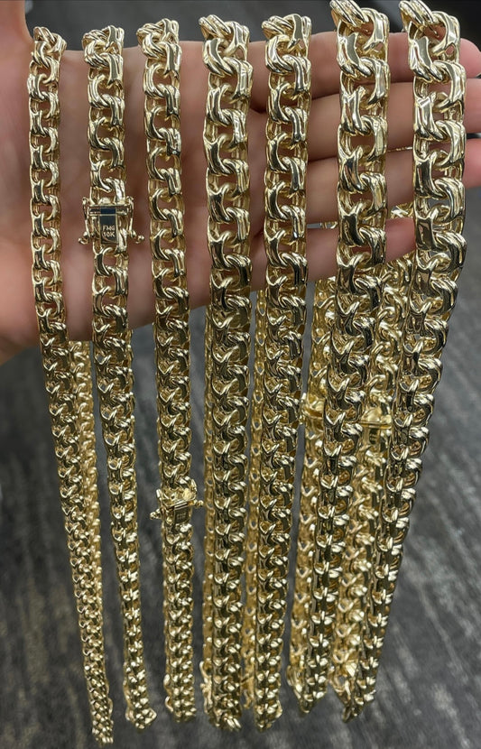 10kt Hollow Chino Link Chains