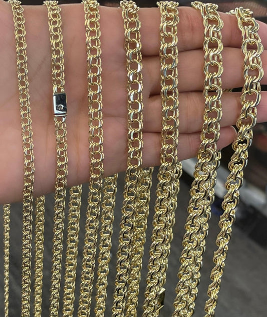 10kt Solid Chino Link Chains