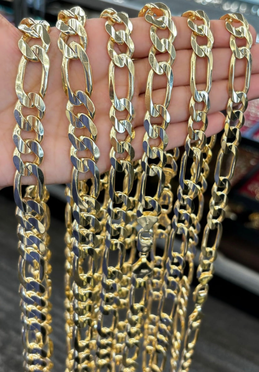 10kt Solid Figaro Chain