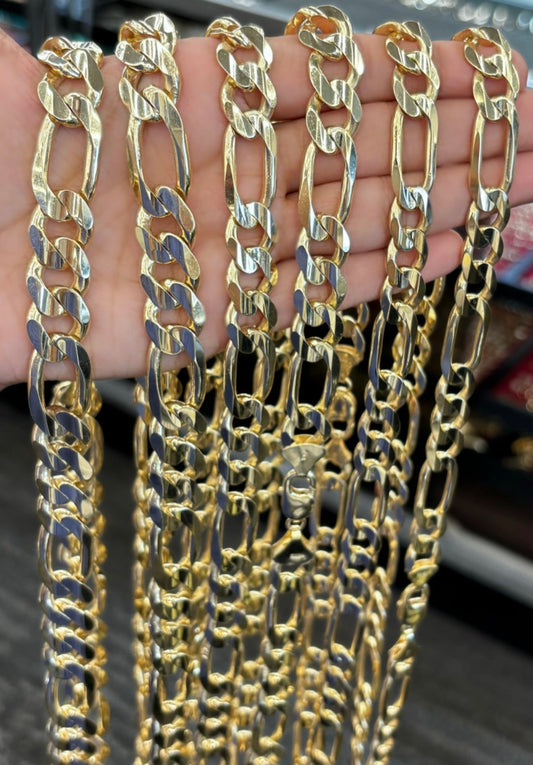 10kt Solid Figaro Chain