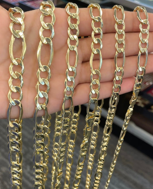 10kt Hollow Figaro Chain