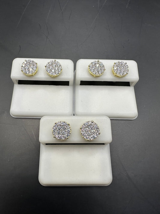 Sterling Silver Cluster CZ Studs