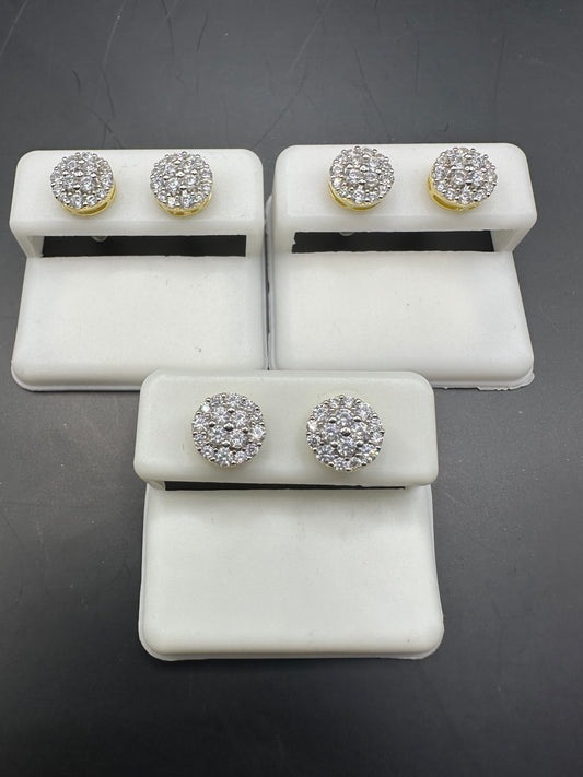 Sterling Silver Cluster CZ Studs