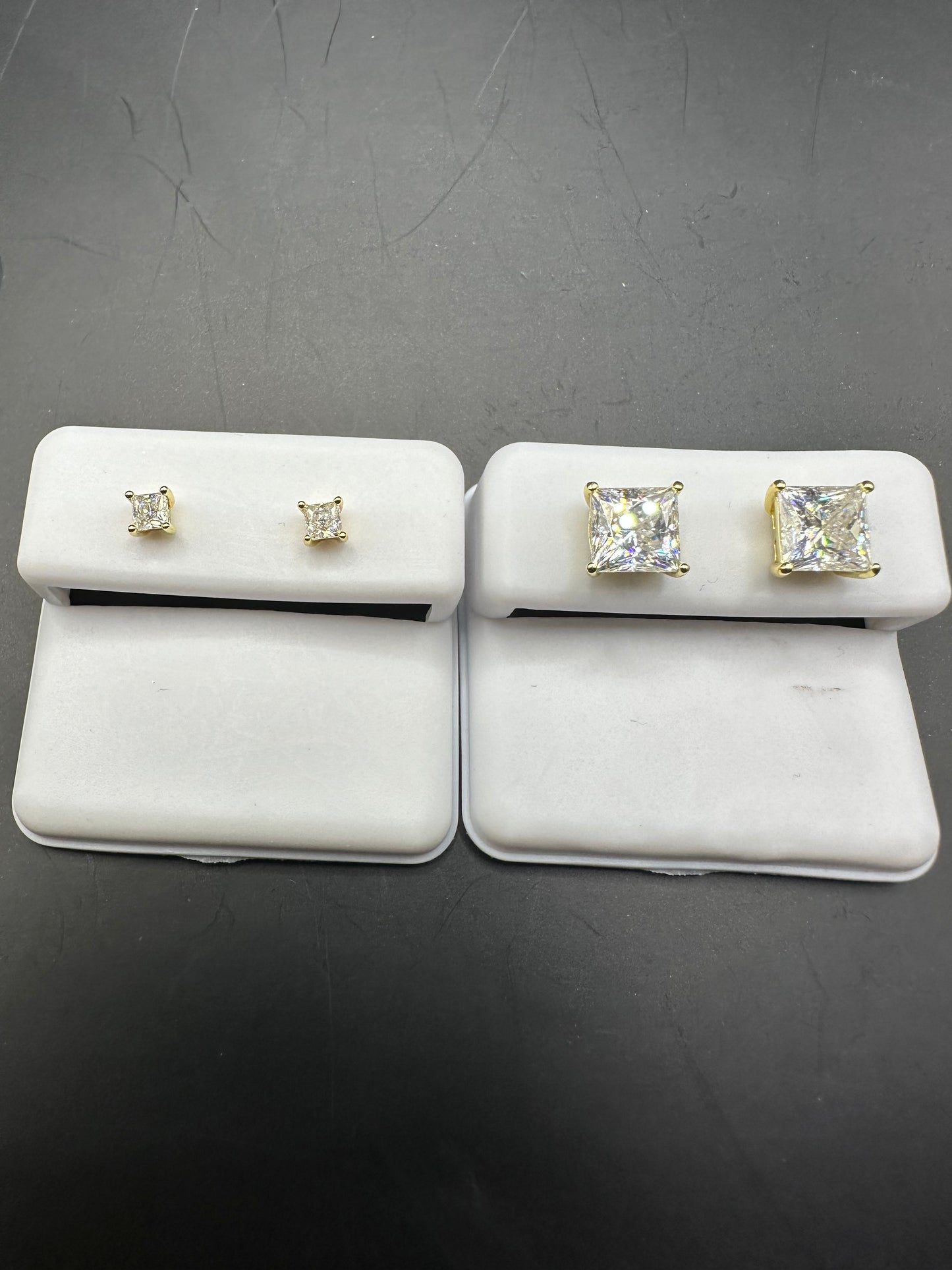 Sterling Silver Solitaire Moissanite Studs