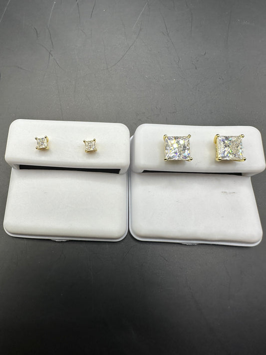 Sterling Silver Solitaire Moissanite Studs