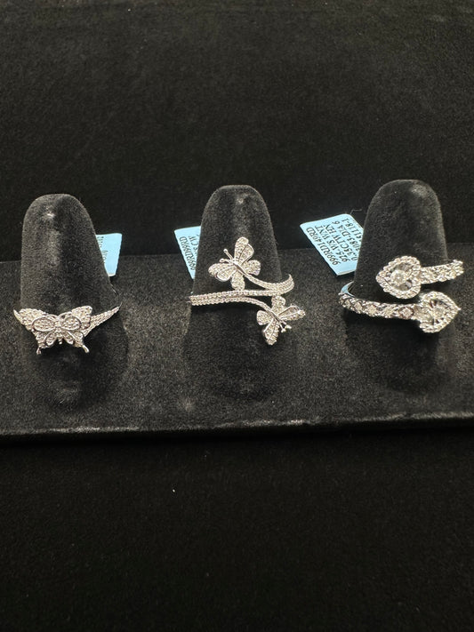 Sterling Silver & Diamond Rings